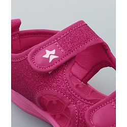 Cute Walk by Babyhug Sandals with Velcro Closure - Dark Pink