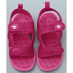 Cute Walk by Babyhug Sandals with Velcro Closure - Dark Pink