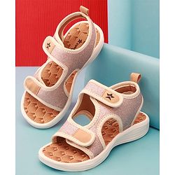 Cute Walk by Babyhug Sandals with Velcro Closure - Dark Pink