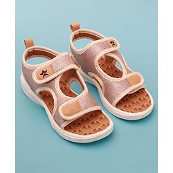 Cute Walk by Babyhug Sandals with Velcro Closure - Dark Pink
