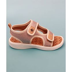 Cute Walk by Babyhug Sandals with Velcro Closure - Dark Pink