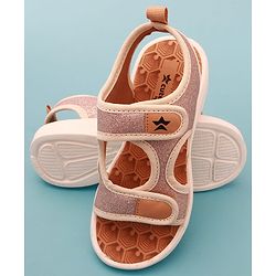 Cute Walk by Babyhug Sandals with Velcro Closure - Dark Pink