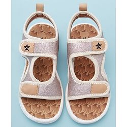 Cute Walk by Babyhug Sandals with Velcro Closure - Beige