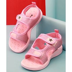 Cute Walk by Babyhug Sandals with Velcro Closure - Dark Pink