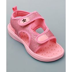 Cute Walk by Babyhug Sandals with Velcro Closure - Dark Pink