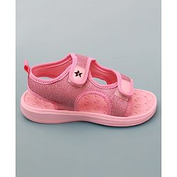 Cute Walk by Babyhug Sandals with Velcro Closure - Dark Pink