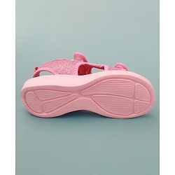 Cute Walk by Babyhug Sandals with Velcro Closure - Dark Pink