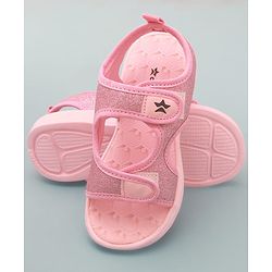 Cute Walk by Babyhug Sandals with Velcro Closure - Dark Pink