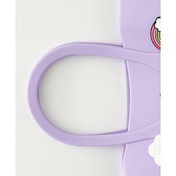 Babyhug Hand Bag With Floral & Stars Applique Free Size - Purple