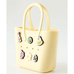 Babyhug Hand Bag With Floral & Bunny Applique Free Size - Beige
