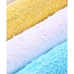 Babyhug 100% Cotton Terry Knit Solid Wash Cloths L 25 x B 25 cm Pack of 6 - Multicolor