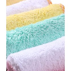 Babyhug Terry Knit Solid Wash Cloths Pack of 6 L 25 x B 25 cm - Multicolor