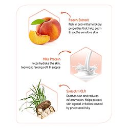 Babyhug Advanced Sensitive Peach Milk Body Lotion Extra Nourishing Formula For Sensitive Baby Skin Pack of 2 - 200 ml each