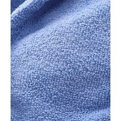 Babyhug Velour Knit Full Sleeves Bath Robe With Shark Embroidery - Blue