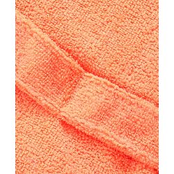 Babyhug Microfiber Terry Knit Full Sleeves Hooded Bath Robe With Tiger Ears Applique Embroidery -Orange