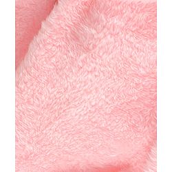 Babyhug Velour Knit Full Sleeves Hooded Bath Robe With Bear Embroidery - Pink