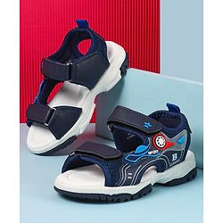 Cute Walk by Babyhug Velcro Closure Sandals With Applique- Navy Blue