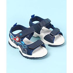 Cute Walk by Babyhug Velcro Closure Sandals With Applique- Navy Blue