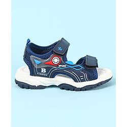 Cute Walk by Babyhug Velcro Closure Sandals With Applique- Navy Blue