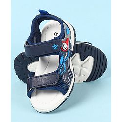 Cute Walk by Babyhug Velcro Closure Sandals With Applique- Navy Blue