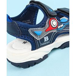 Cute Walk by Babyhug Velcro Closure Sandals With Applique- Navy Blue