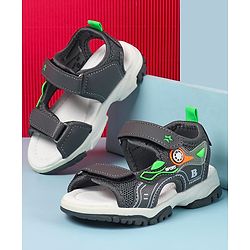 Cute Walk by Babyhug Velcro Closure Sandals With Applique- Navy Blue