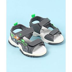 Cute Walk by Babyhug Velcro Closure Sandals With Applique- Navy Blue