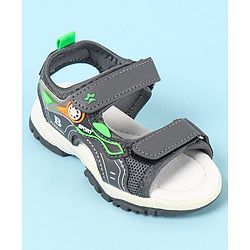 Cute Walk by Babyhug Velcro Closure Sandals With Applique- Navy Blue