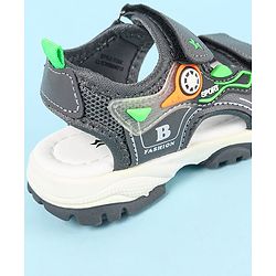 Cute Walk by Babyhug Velcro Closure Sandals With Applique- Navy Blue