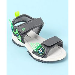 Cute Walk by Babyhug Velcro Closure Sandals with Basketball Design - Grey