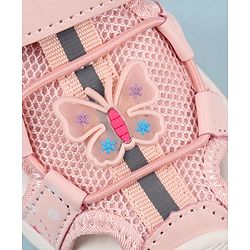 Cute Walk by Babyhug Velcro Closure Sandals with Butterfly Applique - Pink