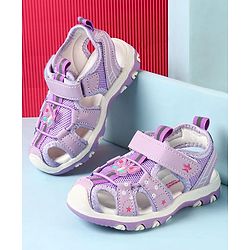 Cute Walk by Babyhug Velcro Closure Sandals with Butterfly Applique - Pink