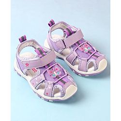 Cute Walk by Babyhug Velcro Closure Sandals with Butterfly Applique - Pink