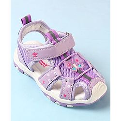 Cute Walk by Babyhug Velcro Closure Sandals with Butterfly Applique - Pink