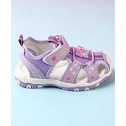 Cute Walk by Babyhug Velcro Closure Sandals with Butterfly Applique - Pink