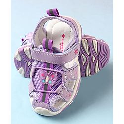Cute Walk by Babyhug Velcro Closure Sandals with Butterfly Applique - Pink