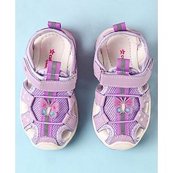 Cute Walk by Babyhug Velcro Closure Sandals with Butterfly Applique - Pink