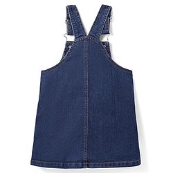 Babyhug Cotton Woven Frock & Half Sleeves Inner Tee With Heart Print - Navy Blue & Pink