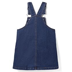Babyhug Cotton Woven Frock & Half Sleeves Inner Tee With Heart Print - Navy Blue & Pink