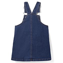 Babyhug Cotton Woven Frock & Half Sleeves Inner Tee With Heart Print - Navy Blue & Pink