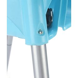 Babyhug Highchair & Small Feeding Chair | Removable Feeding Tray | Adjustable Footrest | Safety Harness | Anti-skid Base| Easy Assembly | Sturdy and Durable - Blue