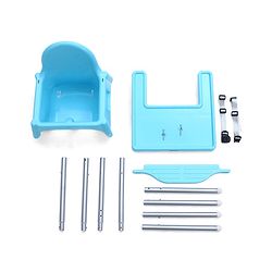 Babyhug Highchair & Small Feeding Chair | Removable Feeding Tray | Adjustable Footrest | Safety Harness | Anti-skid Base| Easy Assembly | Sturdy and Durable - Blue