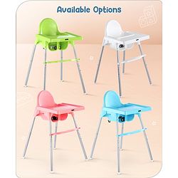 Babyhug Multi-functional Highchair & Convertible Feeding Chair | Removable Feeding Tray| Adjustable Footrest| Safety Harness| Anti-skid Base| Easy Assembly| Easy Cleaning| 6 Months to 3 Years - Blue