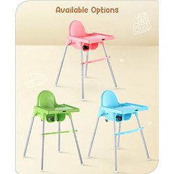 Babyhug Multi-functional Highchair & Convertible Feeding Chair | Removable Feeding Tray| Adjustable Footrest| Safety Harness| Anti-skid Base| Easy Assembly| Easy Cleaning| 6 Months to 3 Years - Blue