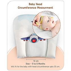 Babyhug 100% Cotton Digital Print Mattress Set with Mosquito Net Aeroplane Theme - White