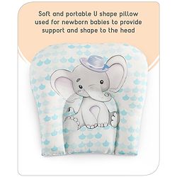 Babyhug 100% Cotton Digital Print Mattress Set with Mosquito Net Aeroplane Theme - White