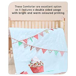 Babyhug Cotton Digital Print Quilt Aeroplane Theme - White