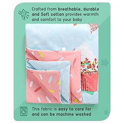 Babyhug Cotton Digital Print Quilt Aeroplane Theme - White