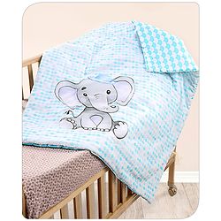 Babyhug Cotton Digital Print Quilt Aeroplane Theme - White