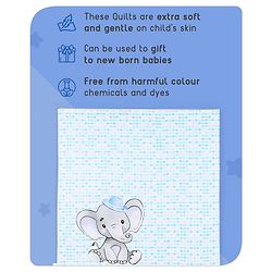 Babyhug Cotton Digital Print Quilt Aeroplane Theme - White